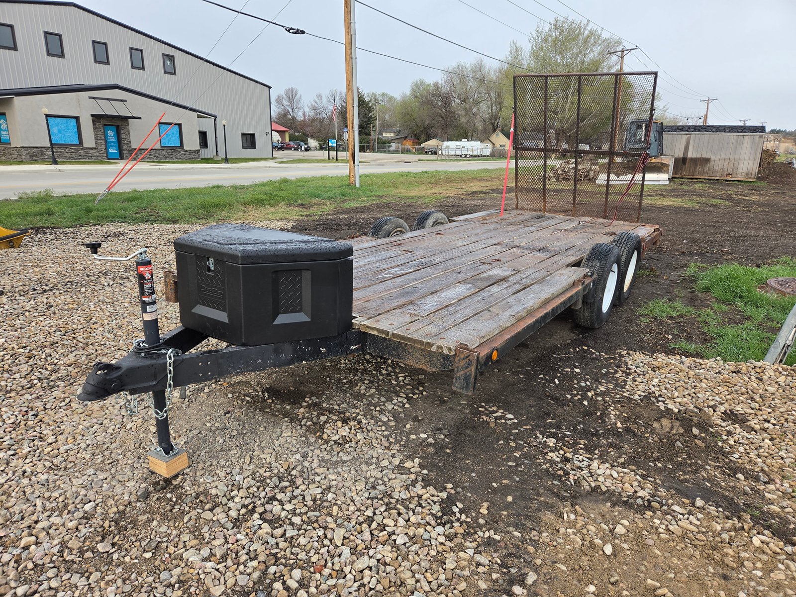 1999 Homemade Flatbed 89"x18' 7K GVW Ramp Gate, Tool Box - Full size