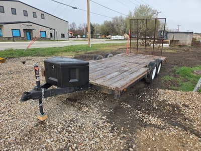 1999 Homemade Flatbed 89"x18' 7K GVW Ramp Gate, Tool Box - Thumbnail 1