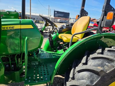 2023 John Deere 5045E Tractor with John Deere 520 Loader, 250 hrs, 3pt, 540 pto, mower, post hole auger, pallet forks, bale spear, bale unroller, quick tach bucket - Image 6